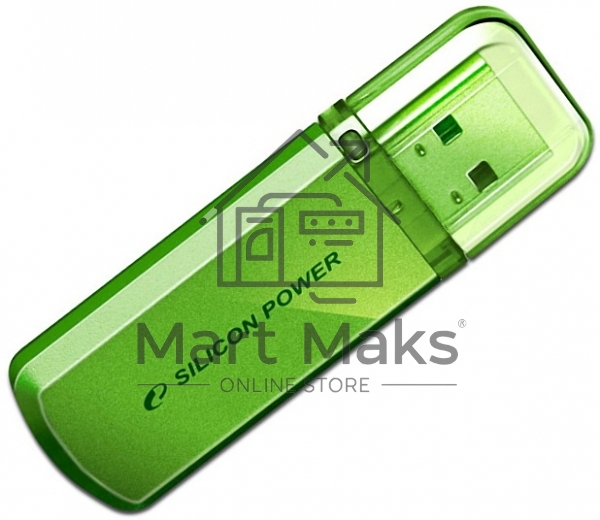 Флешка USB R/W Silicon Power R/W 8Gb Helios 101 SP008GBUF2101V1N USB2.0 зеленый