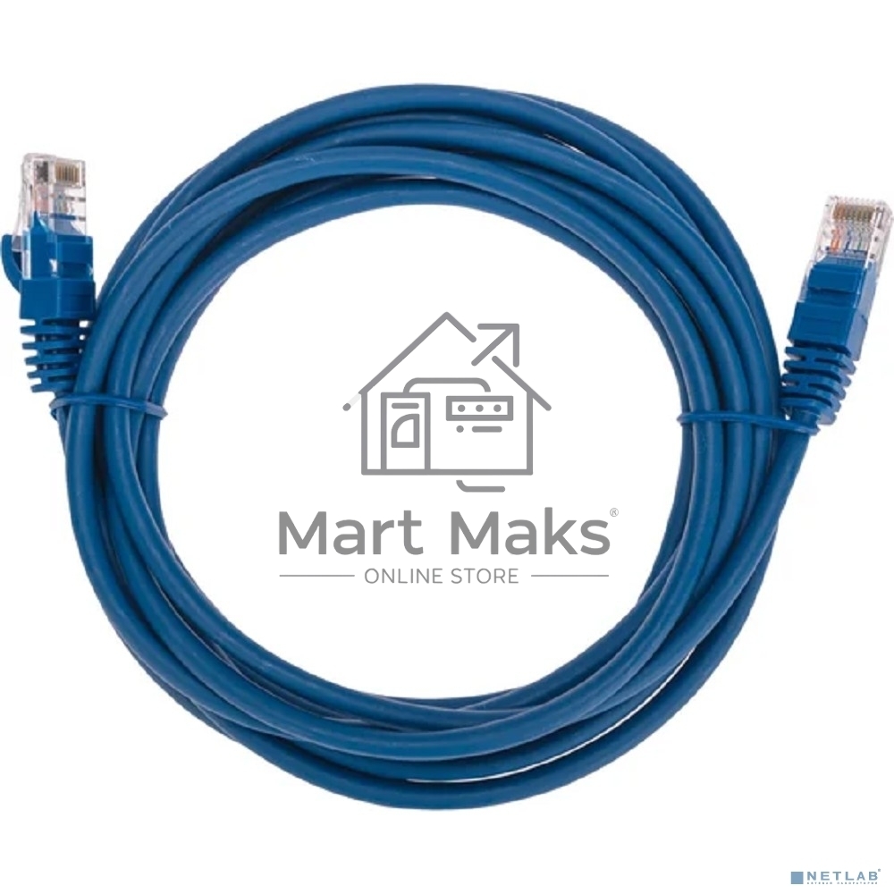 Патч-корд U/UTP, CAT 5e, RJ45-RJ45, 26AWG, ZH нг(А)-HF, синий, 3м Rexant