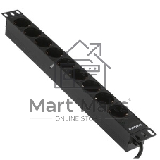 Блок розеток горизонтальный ExeGate ServerPro PDU-19H906 Al-9S-C14-2.5, 19