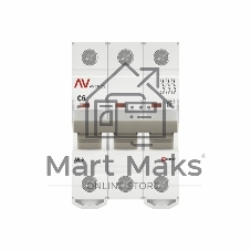 Выключатель автоматический трехполюсный AV-6 6А C 6кА AVERES mcb6-3-06C-av EKF