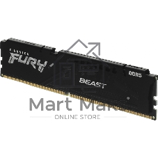 Оперативная память Kingston Fury Beast Black, DDR5, 32GB (1x32GB), 5200 MHz, CL40, с радиатором, черный