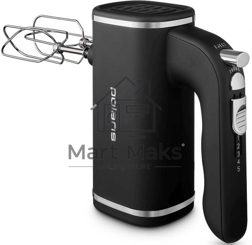 Миксер Polaris PHM 5014 черный Ручной, мощность 500 Вт. Число скоростей 5.