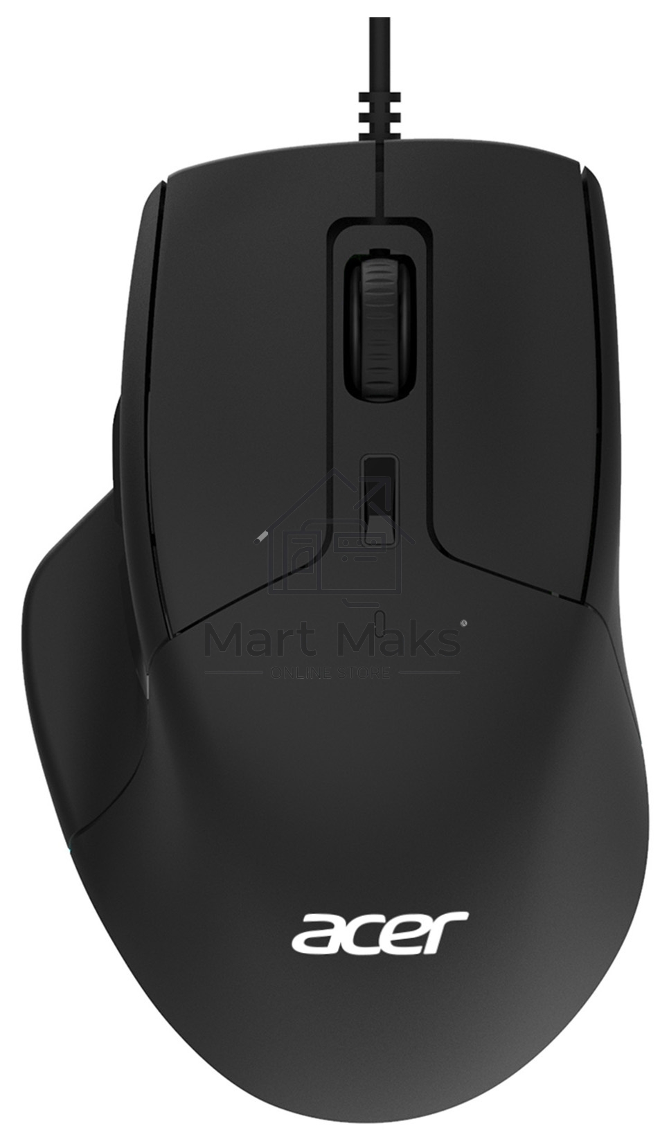 Мышь проводная Acer OMW130 черный, 3600 dpi, USB, кнопки - 6