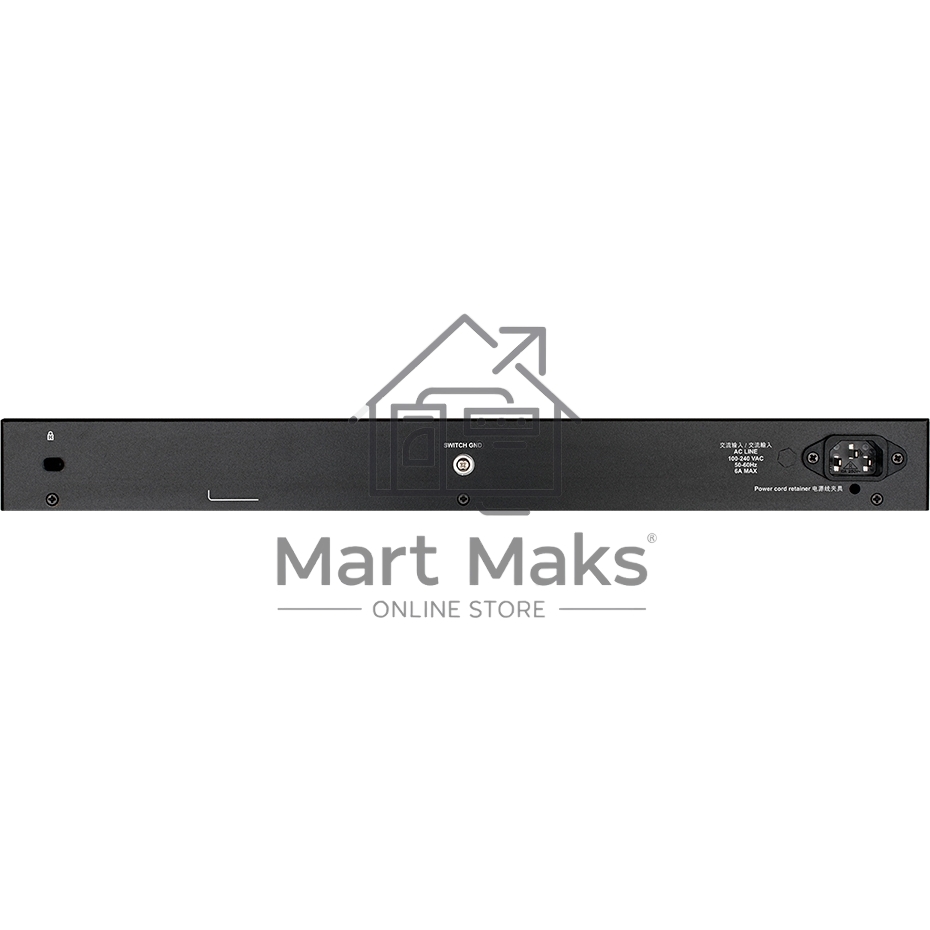 Коммутатор D-Link DGS-1250-52XMP/A1A, L2 Smart Switch with 48 10/100/1000Base-T ports and 4 10GBase-X SFP+ ports (48 PoE ports 802.3af/802.3at (30 W), PoE Budget 370W).16K Mac address, 802.3x Flow Control, 4K