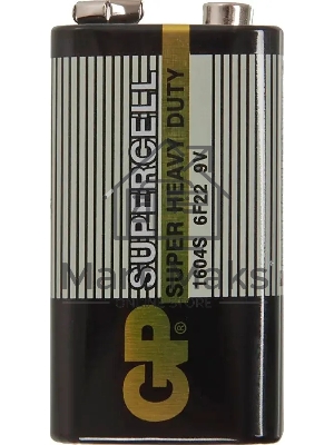 Солевая батарейка GP Supercell 1604S (Крона) - 1 шт. в пленке