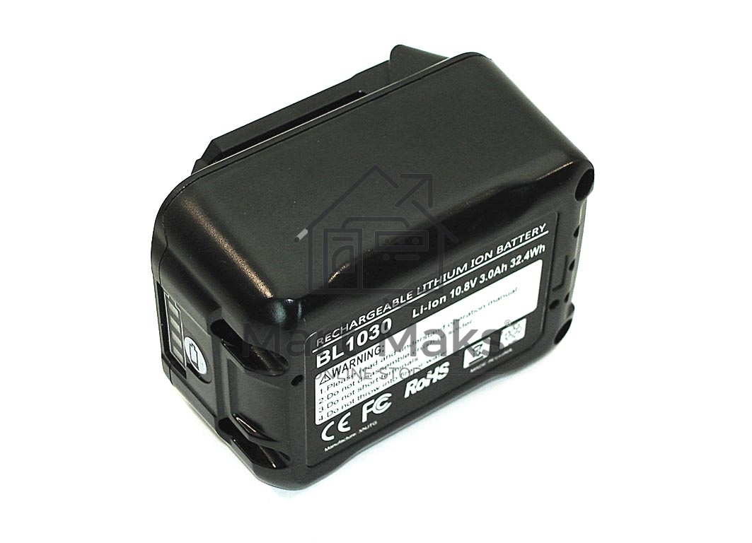 Аккумулятор для MAKITA (p/n: BL1041B, BL1021B, BL1015N) 3Ah 12V Li-Ion