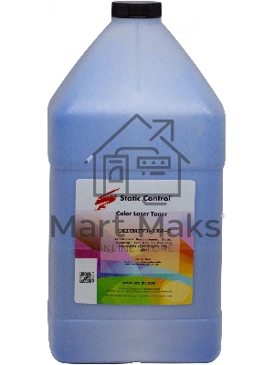 Тонер Static Control OKIUNIV3-1KG-C голубой флакон 1000гр. для принтера Oki C3300N/5500