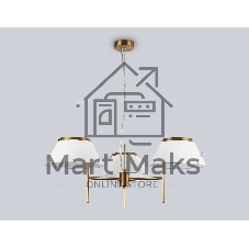 Люстра Ambrella light LH72471/3 BS/WH латунь/белый Е14/3 max 40W D800*290-1080