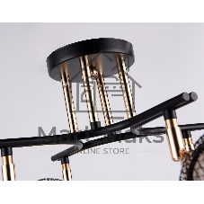 Светильник Ambrella light TR80177/4 BK/FGD черный/золото E27/4 max 40W D640*260