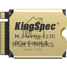 Накопитель SSD Kingspec SSD XF-1TB 2230, 1024GB, M.2(22x30mm), NVMe, PCIe 4.0 x4, R/W 5000/4400MB/s, IOPs н.д./н.д., TBW 1200, DWPD 1.07 (3 года)