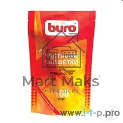 Салфетки Buro BU-Zsurface, 100 шт для поверхностей мягкая упаковка 100шт влажных
