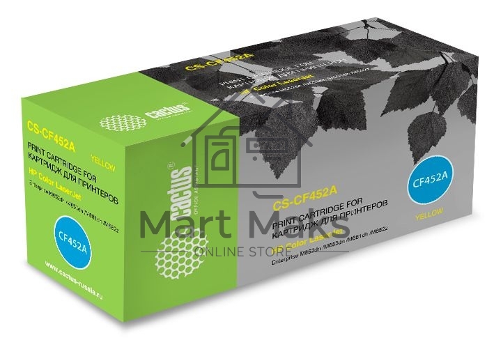 Картридж лазерный Cactus CS-CF452A желтый (10500 стр.) для HP Color LJ Enterprise M652dn /M653dn /M681dh