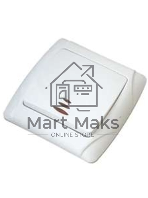 Выключатель 1-кл. СП Маргарита 10А IP20 с индик. белый Universal М0121