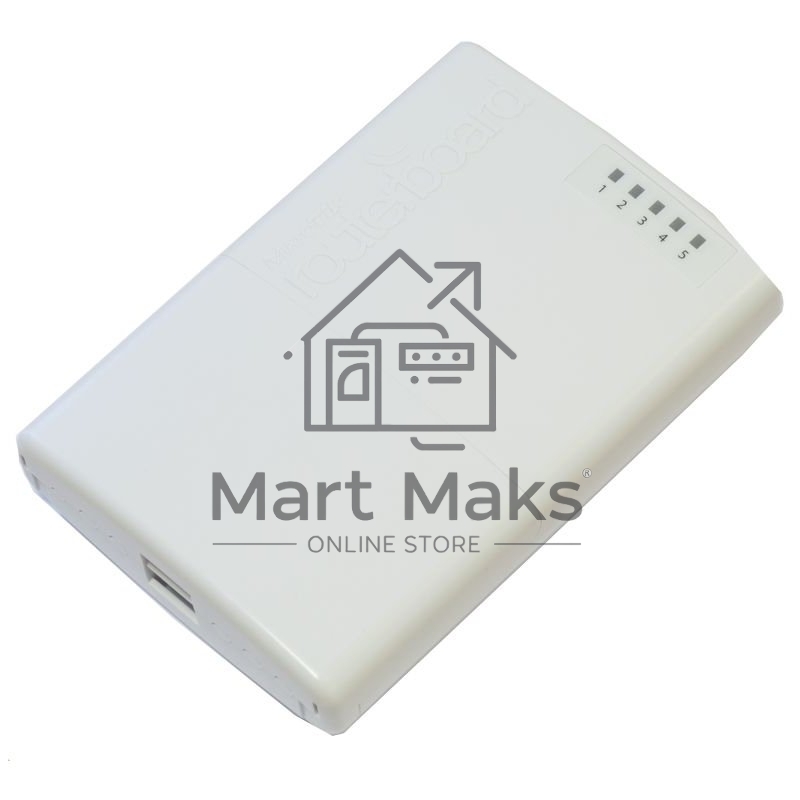 Маршрутизатор MikroTik RB750P-PBr2 PowerBox with 650MHz CPU, 64MB RAM, 5xLAN (four with PoE out), RouterOS L4, outdoor case, PSU, PoE, mounting set