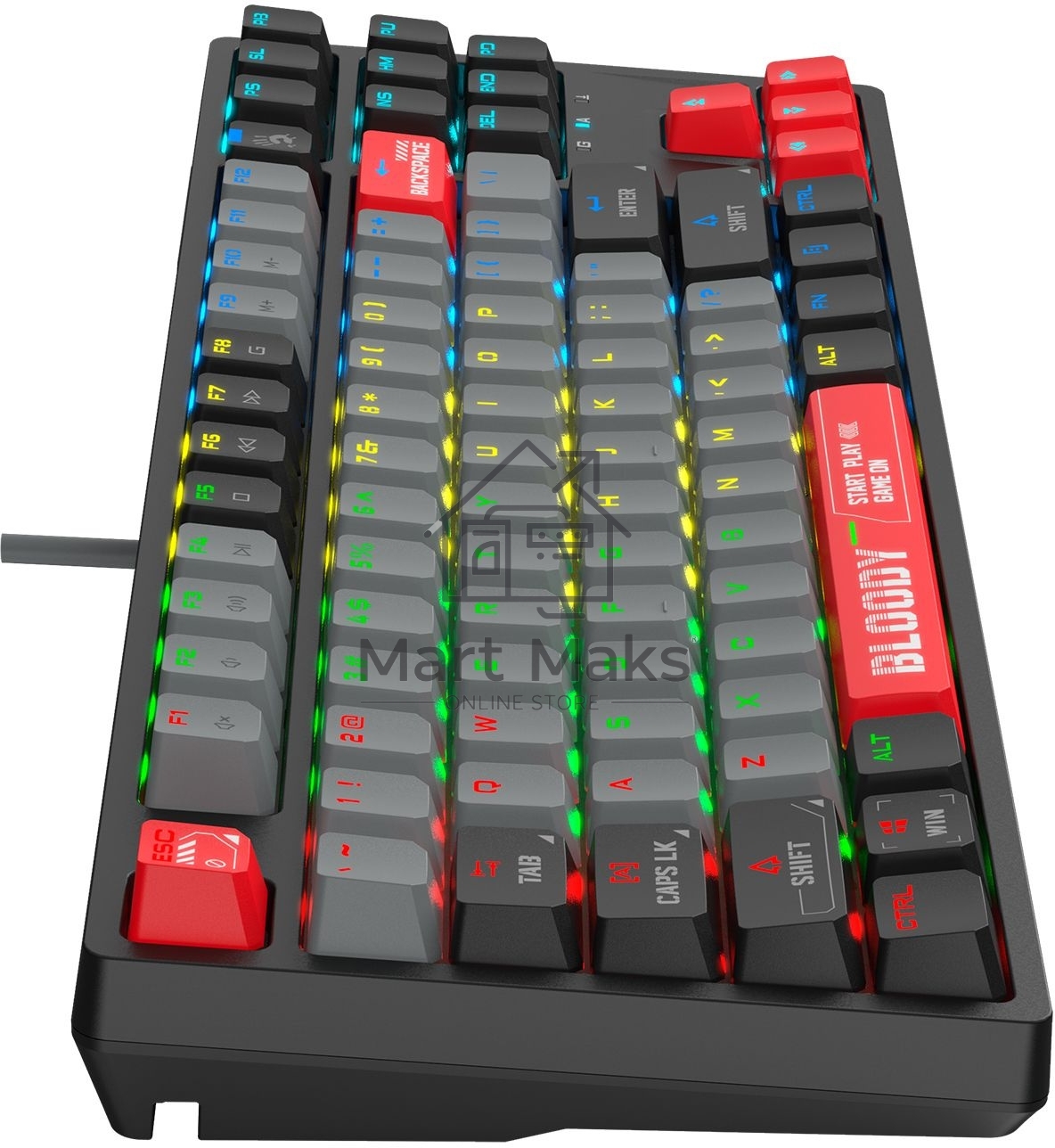 Клавиатура A4Tech Bloody S87 Energy проводная USB черный/красный