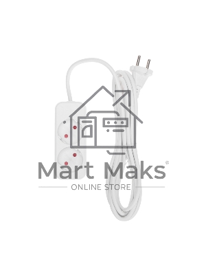 Удлинитель STANDARD 2 гнезда, 3м, 2х1,0мм², б/з, белый Rexant