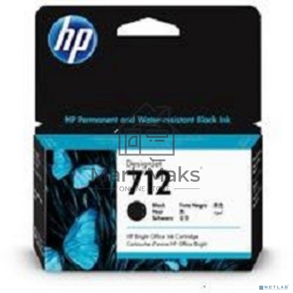 Картридж струйный HP 712 3ED70A черный (38мл) для HP DJ Т230/630