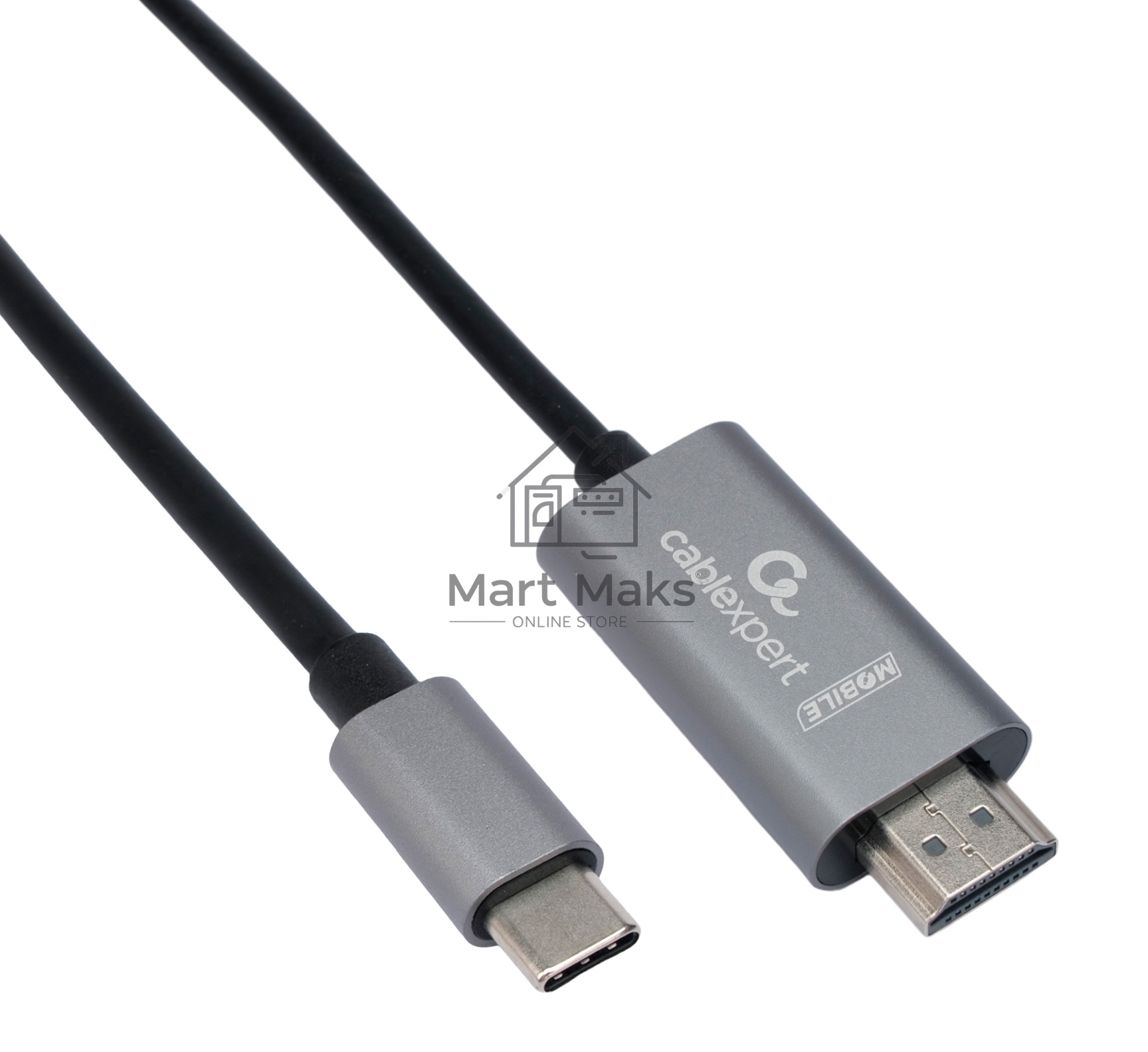Кабель-переходник Cablexpert CCB-A-CM-HDMI-1.8M с Type-C на HDMI  v2.0, Mobile, 1.8м, черный, корбка