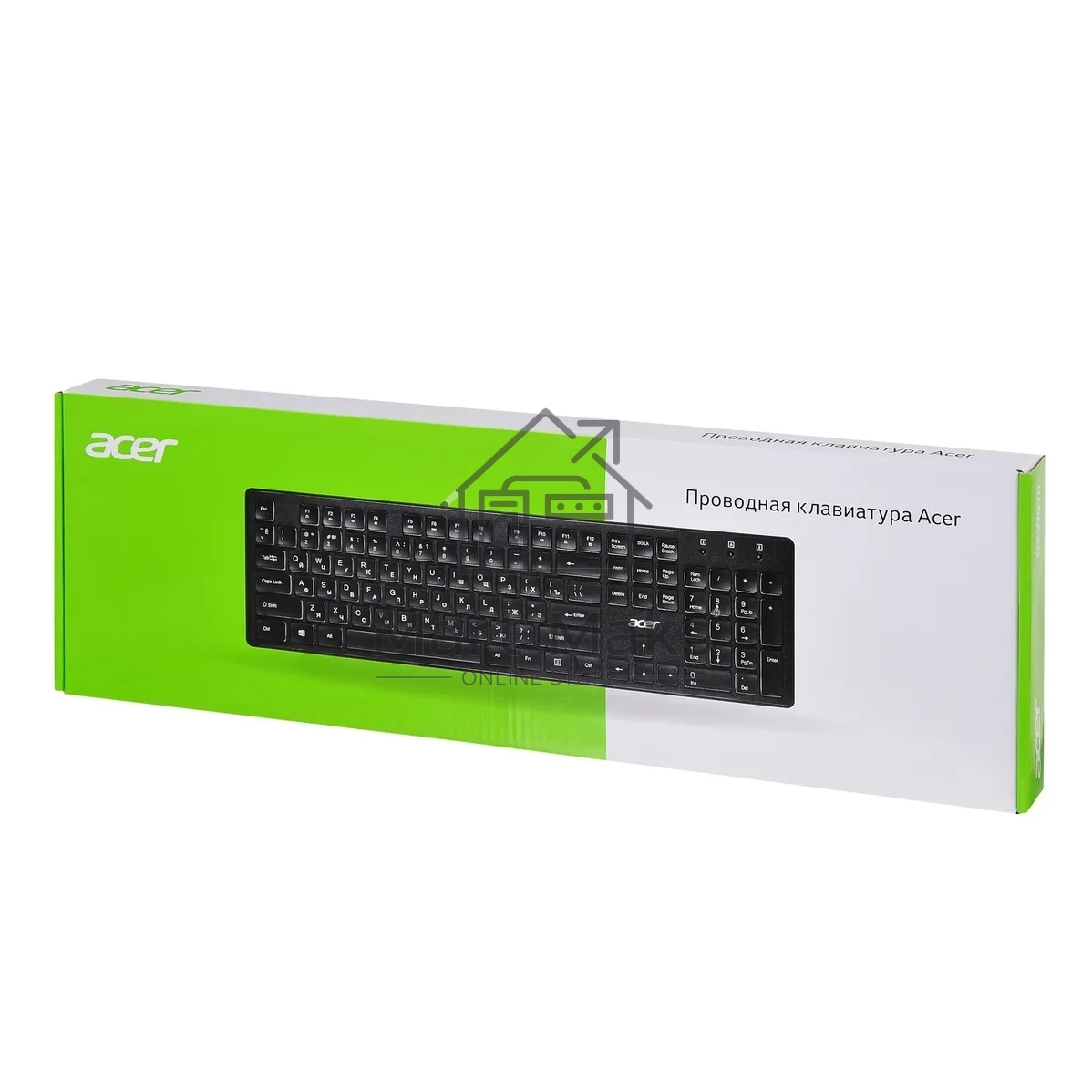 Клавиатура Acer OKW020 проводная, USB, черный