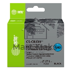 Картридж струйный Cactus CS-CB335 №140 черный (17 мл.) для HP DeskJet D4263/D4363; OfficeJet J5783/J6413
