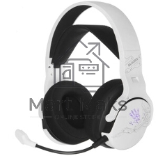 Гарнитура Bloody GR370 белый, беспроводная + проводная, Bluetooth, до 45 ч, подсветка