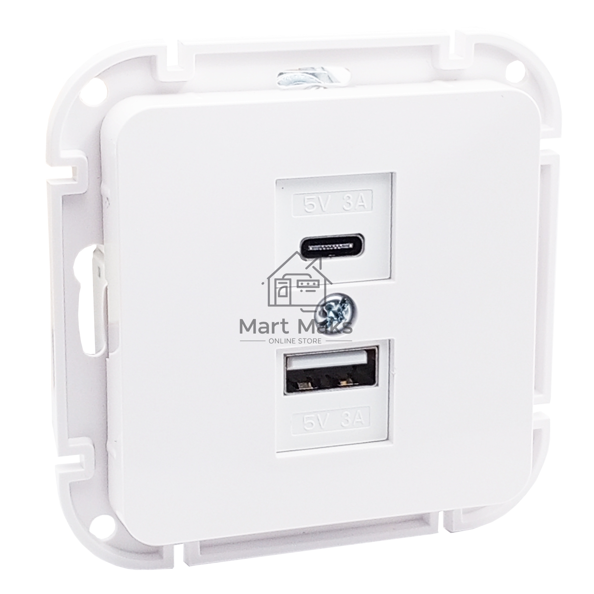 Механизм роз. Type-C+USB 3А серия АСТРУМ, белый (РП5-6562)