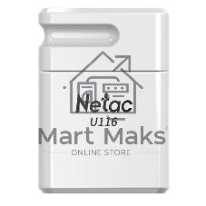 Флешка USB Netac U116 mini (NT03U116N-064G-32WH), 64Gb, USB 3.2, R/W 90/30, белый