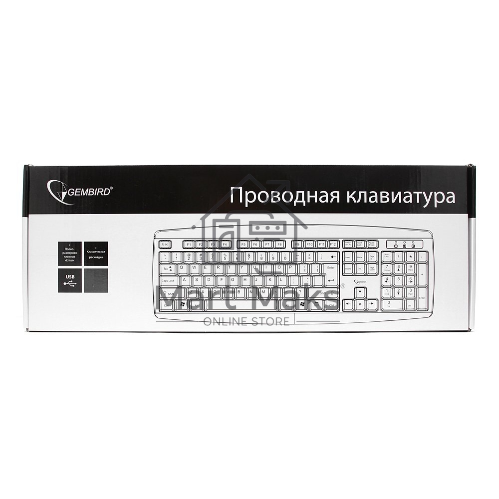 Клавиатура Gembird KB-8351U-BL проводная, USB, черный