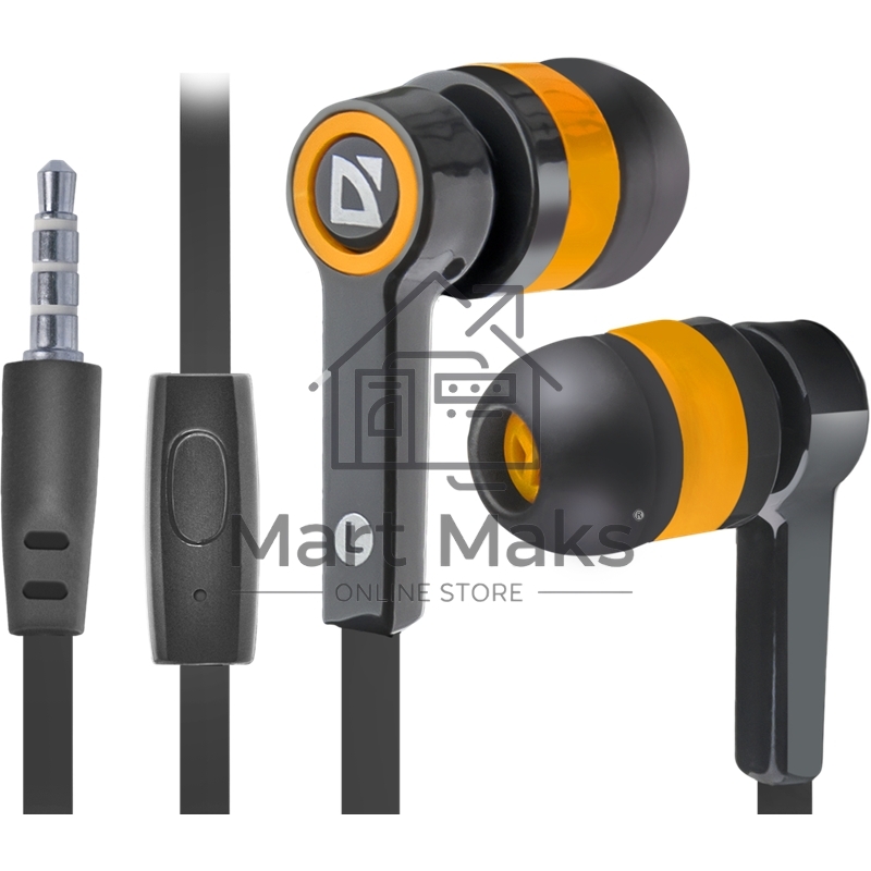 Наушники Defender Pulse 420 черный/оранжевый
