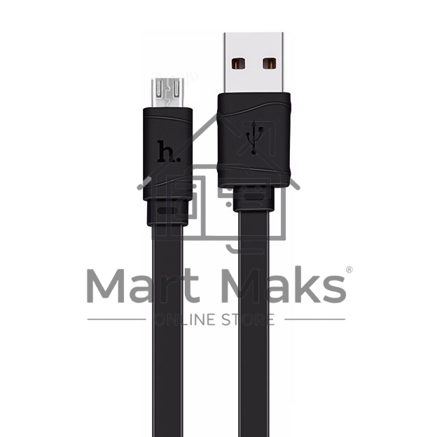 Кабель USB 2.0 hoco X5 бамбук, AM/microBM, черный, 1м