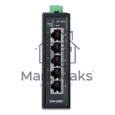 Коммутатор ISW-500T для монтажа в DIN рейку IP30 Compact size 5-Port 10/100TX Fast Ethernet Switch (-40~75 degrees C)