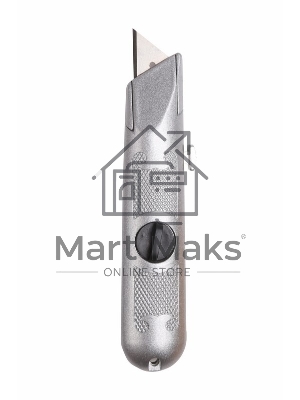 Нож с трапециевидным выдвижным лезвием Rexant 12-4908, винтовой фиксатор лезвия