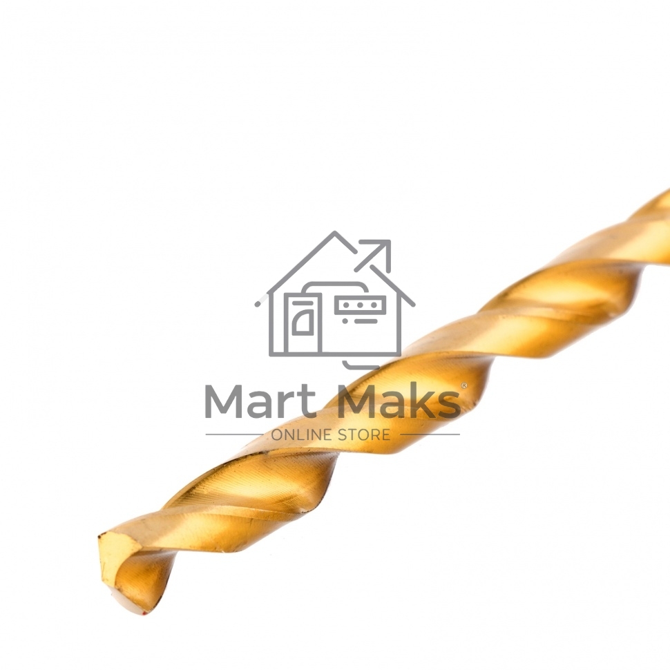 Сверло спиральное по металлу 8 x 300мм, HSS, нитридтитановое покрытие Matrix