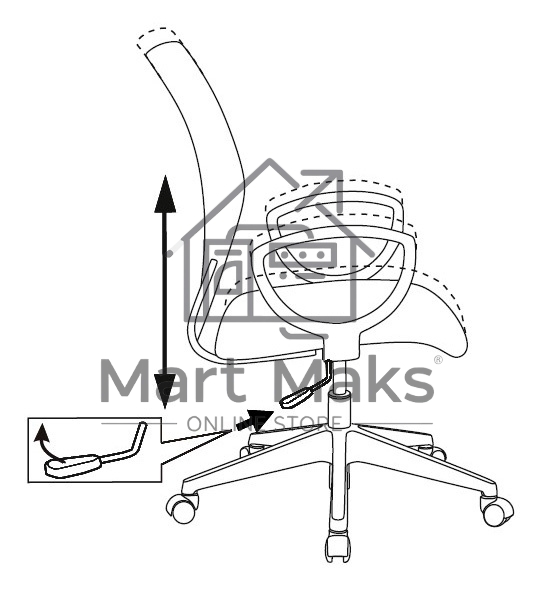 Кресло компьютерное Бюрократ Ch-599AXSN спинка сетка черный, сиденье черный TW-11