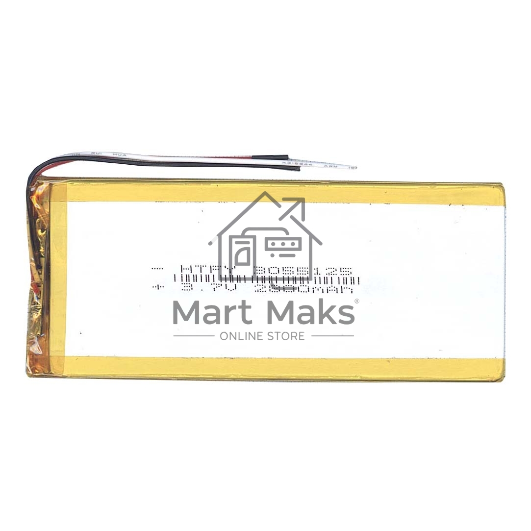 Аккумулятор Li-Pol (батарея) 3*55*125мм 3pin 3.7V/2800mAh