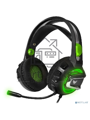 Гарнитура игровая Crown CMGH-3002 черный/зеленый