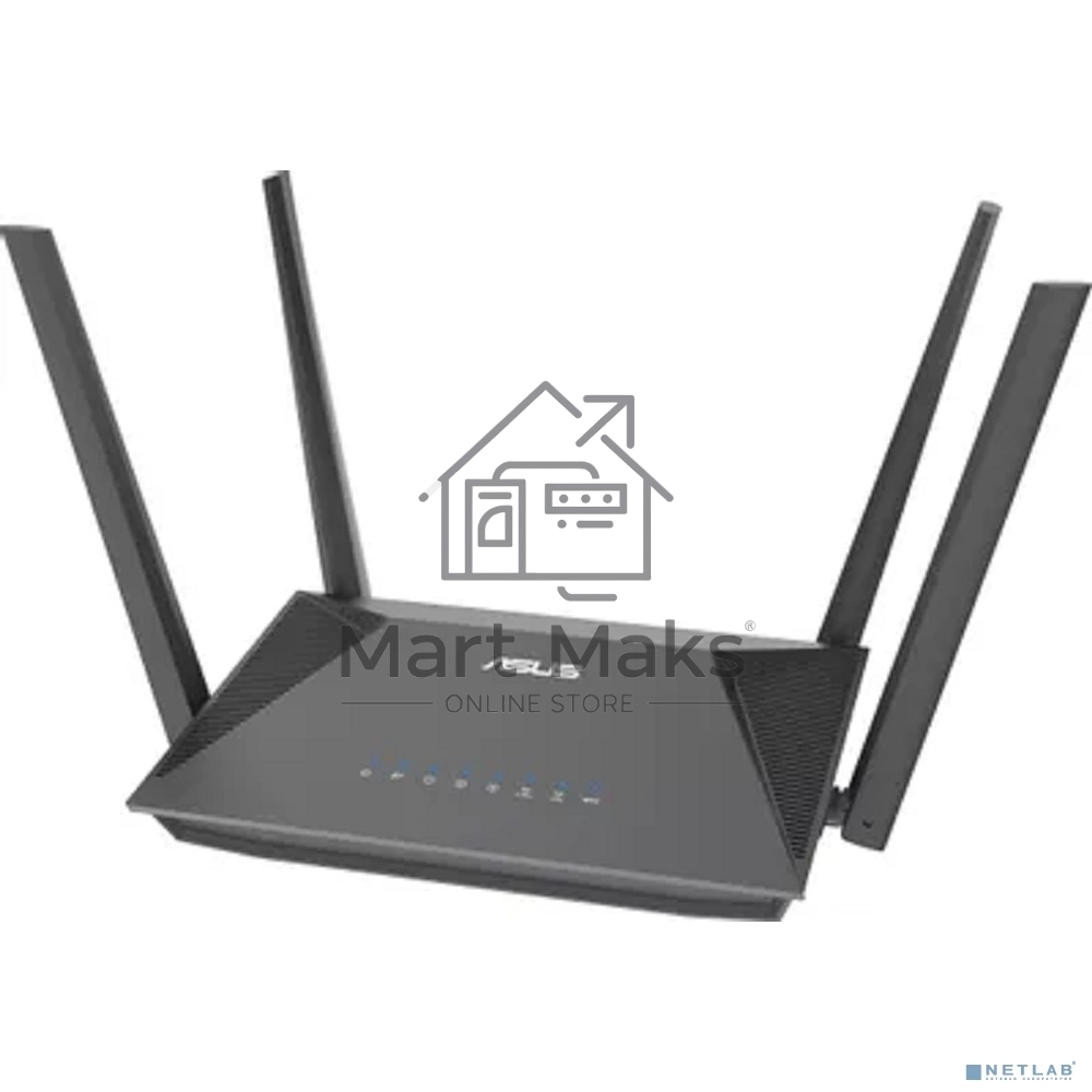 Роутер беспроводной Asus RT-AX52 AX1800 10/100/1000BASE-TX черный