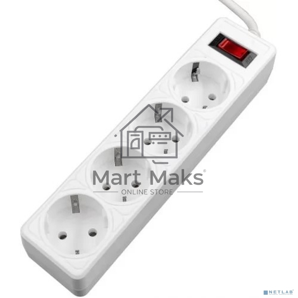 Сетевой фильтр 5bites GARDA SP4W-530 4S / 3*0.75MM2 / 3M / WHITE