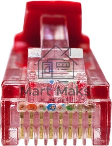 Патч-корд Suprlan 10-0153 UTP RJ-45 вил.-вилка RJ-45 кат.5E 2м красный LSZH 24AWG