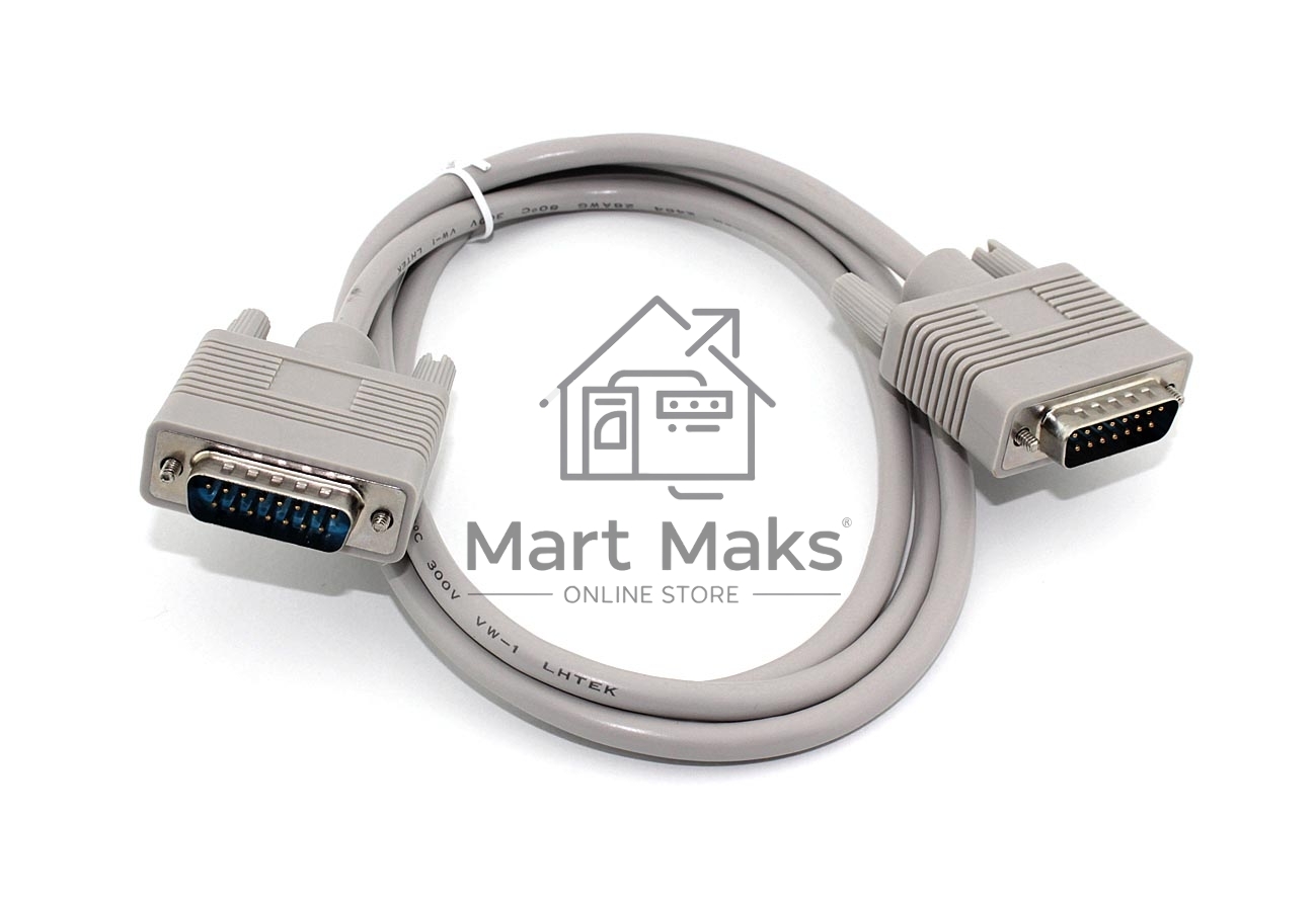 Кабель с разъемами DB15 папа-папа 1,5 м