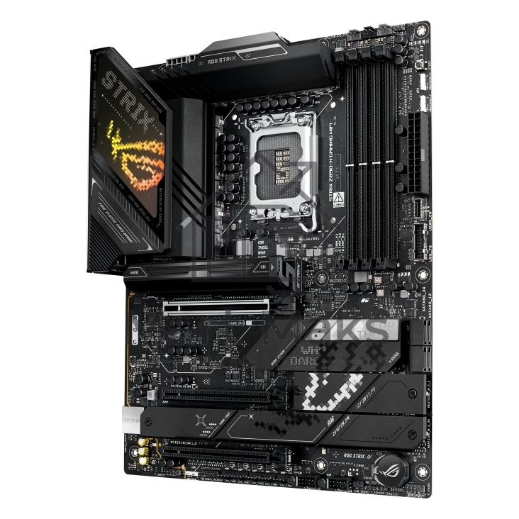 Материнская плата ASUS ROG STRIX Z890-H GAMING WIFI, LGA1851, Intel Z890, 4xDDR5, 4xSATA, 4xM.2, 1xPCIe 5.0 x16, 2xPCIe 4.0 x16, 1xDP, 1xHDMI, 1x5Gb LAN, Wi-Fi 7, 2xUSB 2.0, 4xUSB 3.2 Gen 1, 4xUSB 3.2 Gen 2, 2xUSB 3.2 Gen 2x2, 1xUSB-C, 1xS/PDIF, 2x3.5 мм,