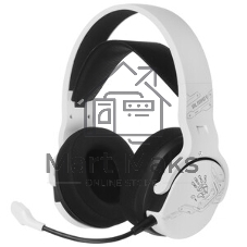 Гарнитура Bloody GR370 белый, беспроводная + проводная, Bluetooth, до 45 ч, подсветка