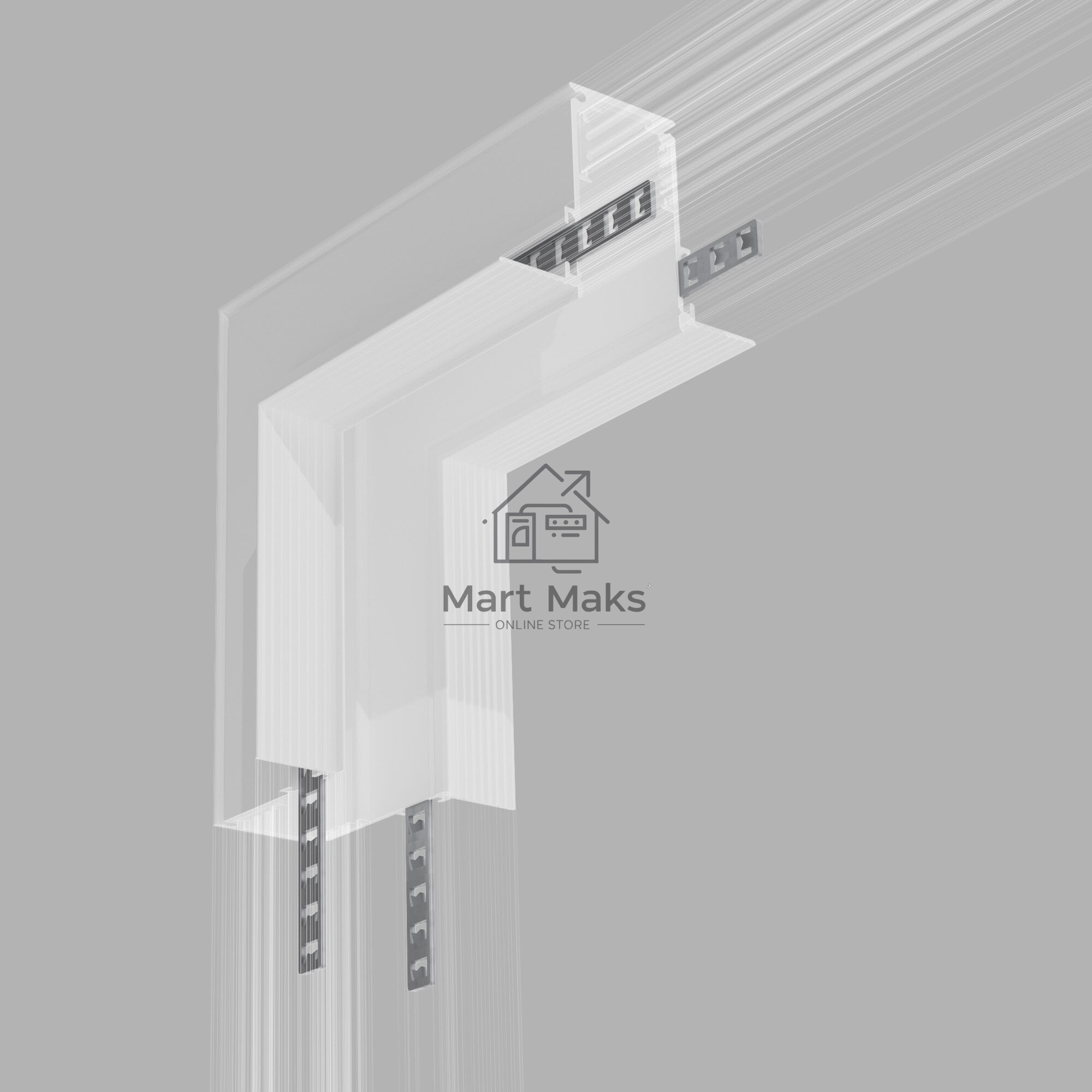 Slim Magnetic Коннектор угловой внутренний для встраиваемого шинопровода белый 85093/00