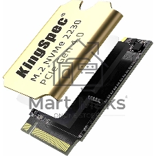 Накопитель SSD Kingspec SSD XF-1TB 2230, 1024GB, M.2(22x30mm), NVMe, PCIe 4.0 x4, R/W 5000/4400MB/s, IOPs н.д./н.д., TBW 1200, DWPD 1.07 (3 года)