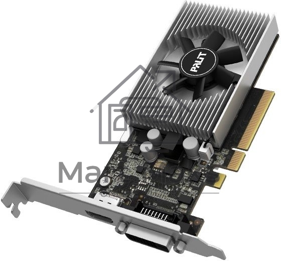 Видеокарта Palit PA-GT1030 2GD4 nVidia GeForce GT 1030 2048Mb PCI-E 64bit DDR4 1151/2100 DVIx1/HDMIx1/HDCP Ret low profile