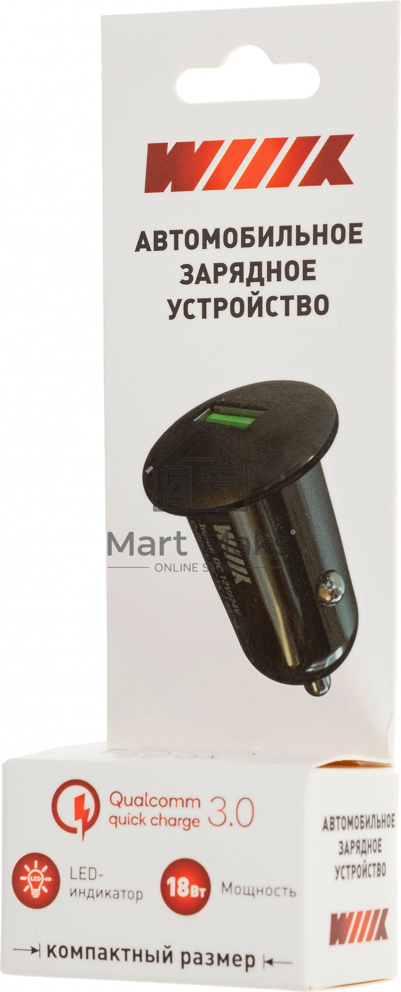Автомобильное зарядное устройство Wiiix UCC-1-11 3A QC универсальное черный