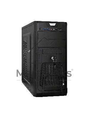 Компьютерный корпус Miditower ExeGate EX283216RUS CP-603UB-CP400 (ATX, БП CP400 с вент. 8см, 2*USB+2*USB 3.0, аудио, блокировка, черный)
