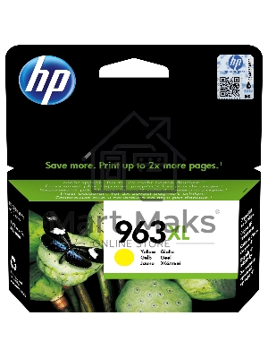 Картридж струйный HP 963XL 3JA29AE желтый увеличенной емкости (1600 стр) для HP OfficeJet Pro 9010, 9013, 9020, 9023