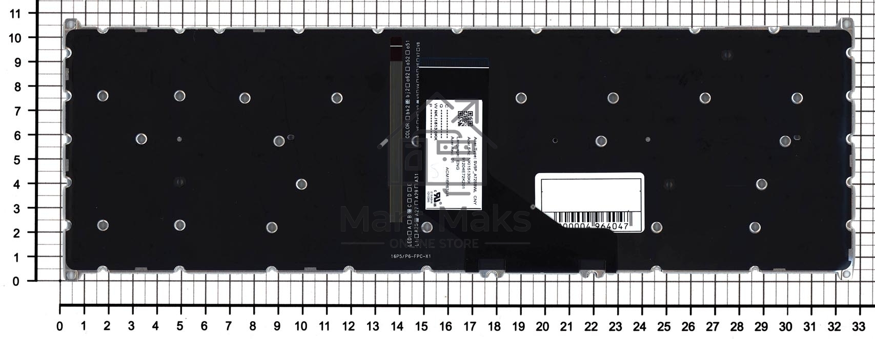 Клавиатура для ноутбука Acer Aspire A515-52 черная с подсветкой