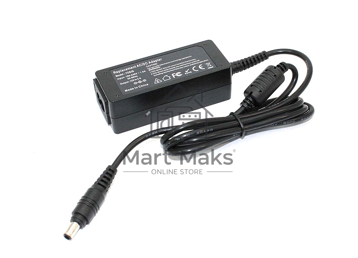 Блок питания для монитора и телевизора LCD 12V 3A, 5.0x3.0 OEM